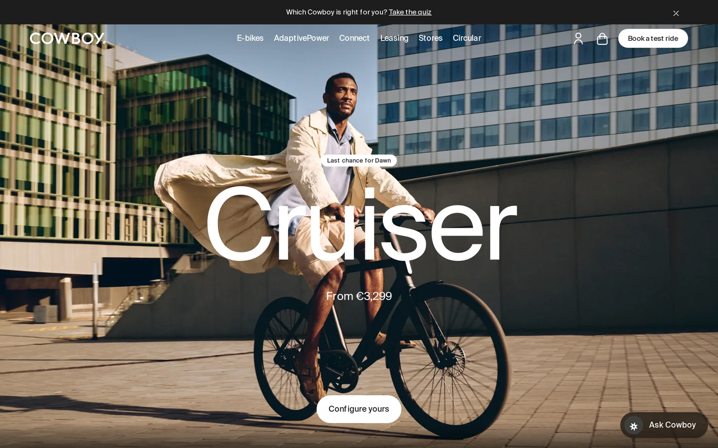 Trang Cruiser tại cowboy.com — Cowboy trình bày sản phẩm giống cách một hãng công nghệ trình bày thiết bị.