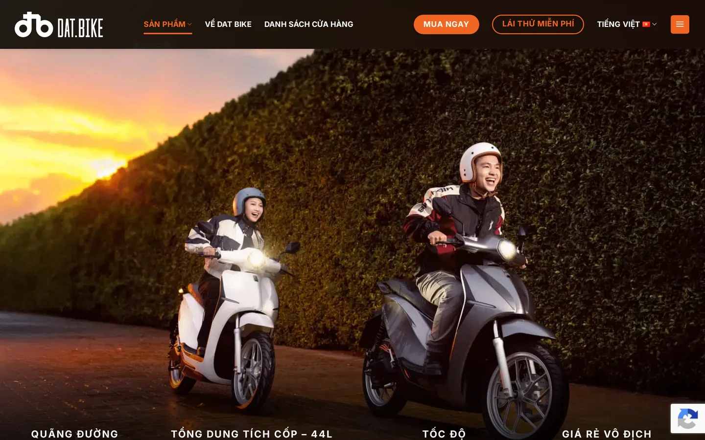 Trang Quantum S3 tại dat.bike — giá 34,9 triệu được ghi thẳng trong khối thông số đầu trang.