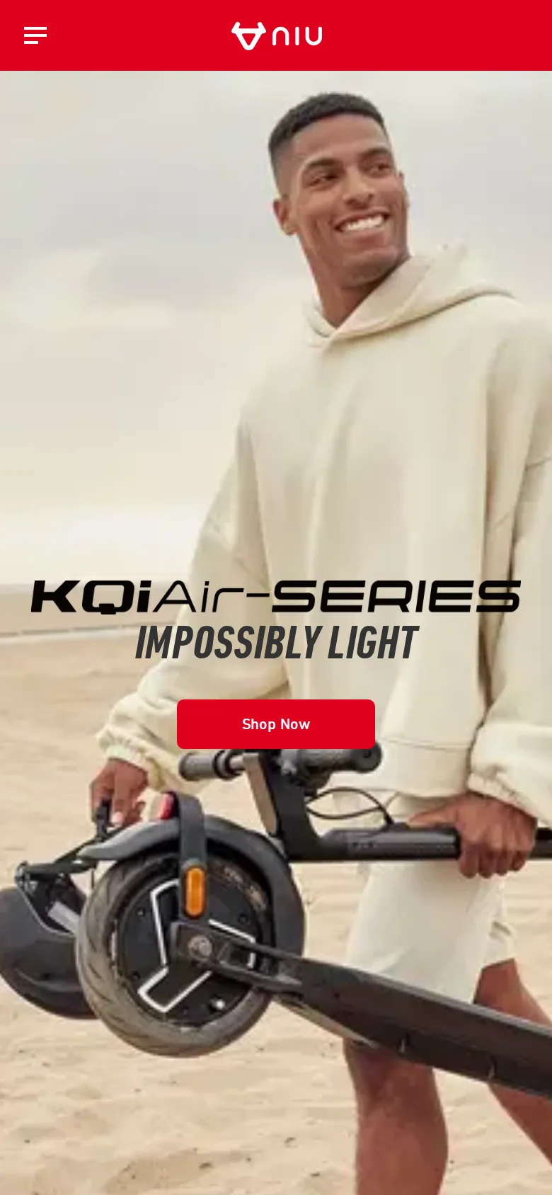 Trang KQi Air ở khổ điện thoại.