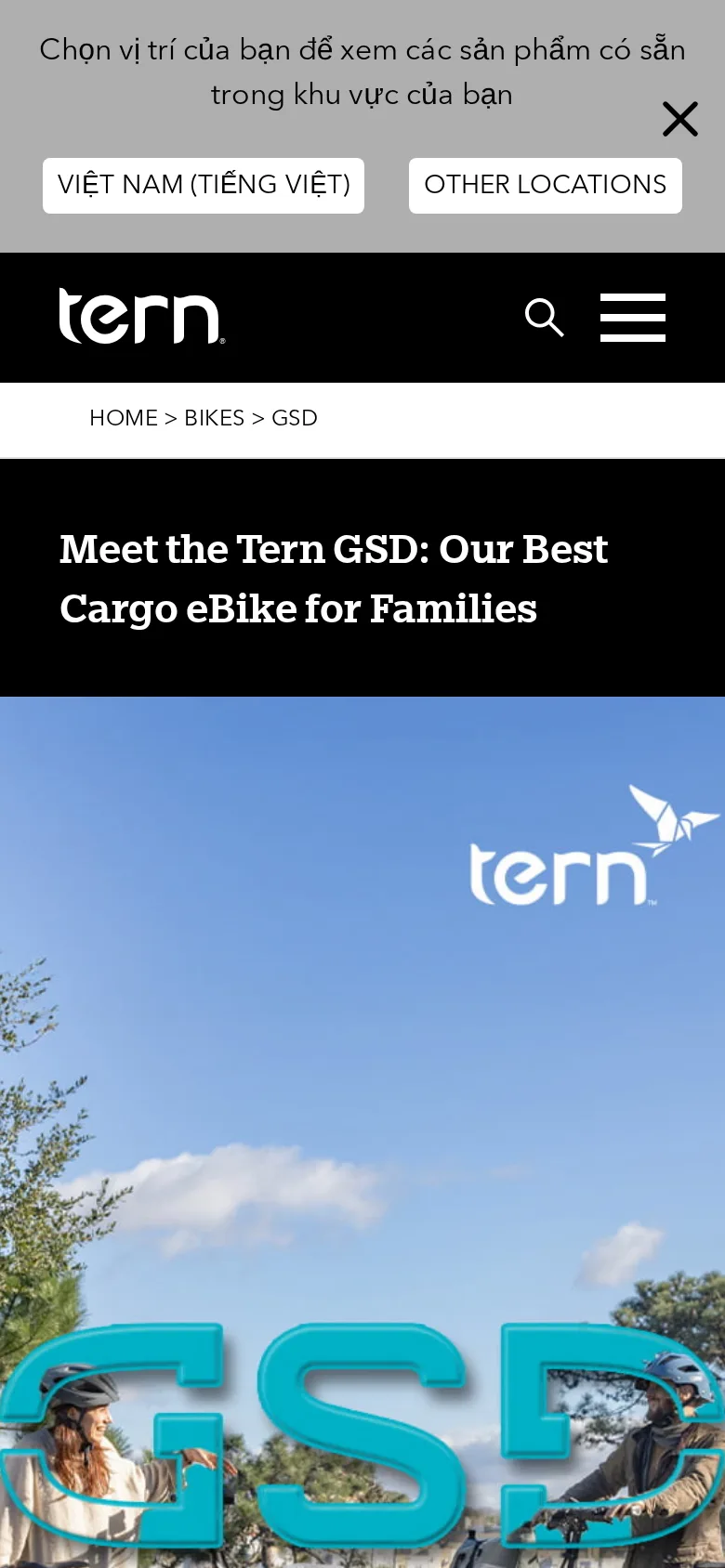Trang GSD ở khổ điện thoại.