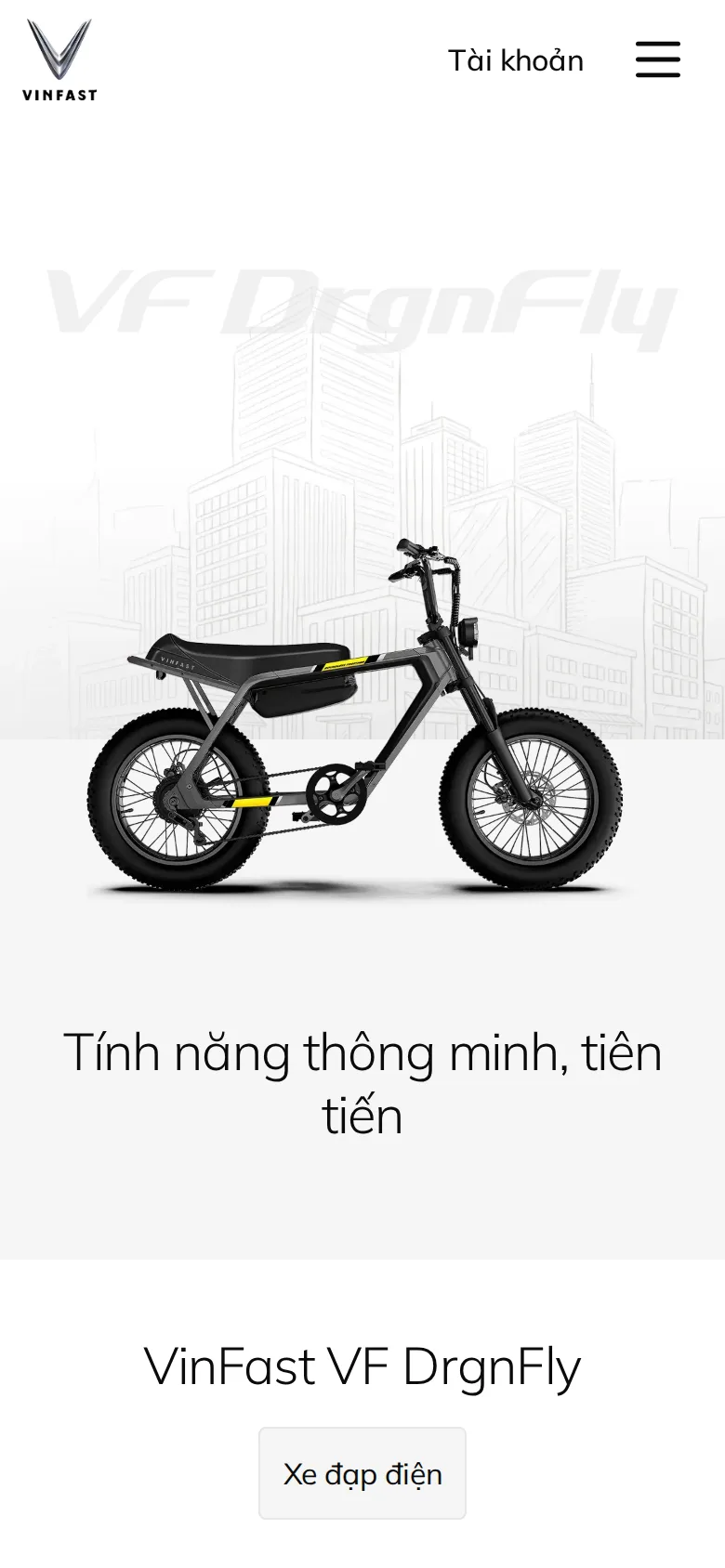 Trang DrgnFly ở khổ điện thoại.