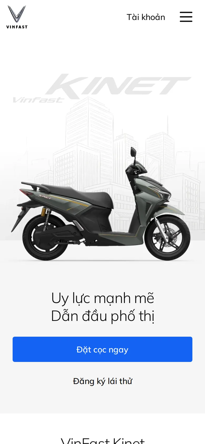Trang Kinet ở khổ điện thoại.