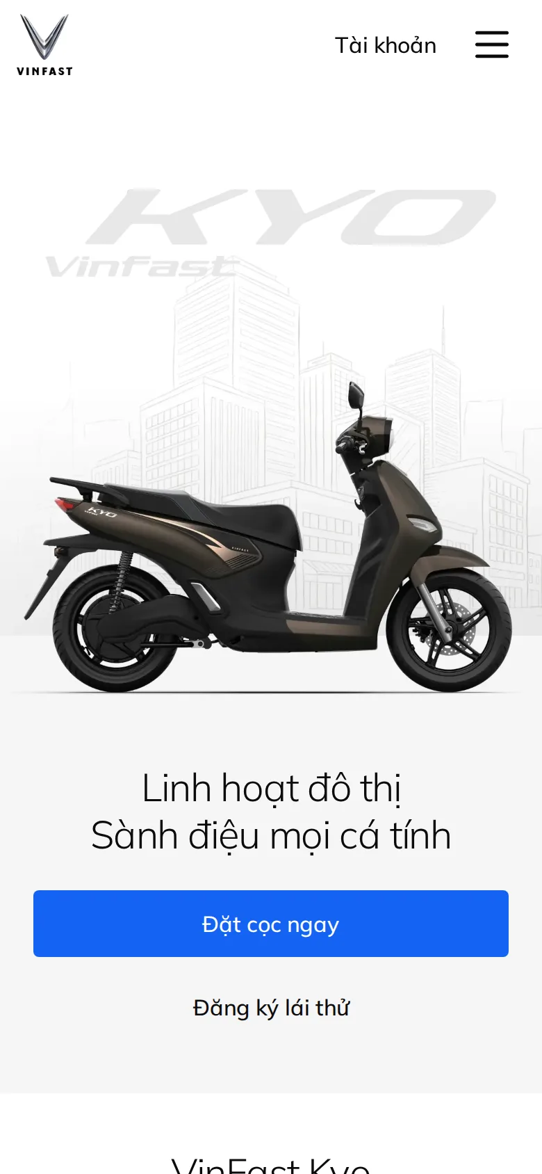 Trang Kyo ở khổ điện thoại.