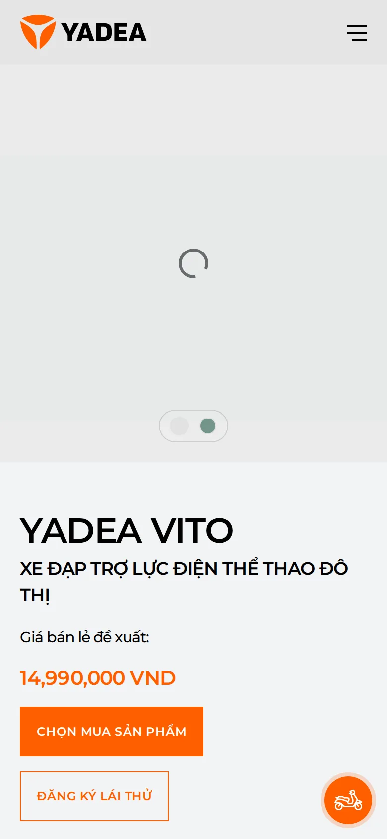 Trang Vito ở khổ điện thoại.