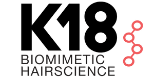 The K18 Hair homepage, showing its peptide repair range
