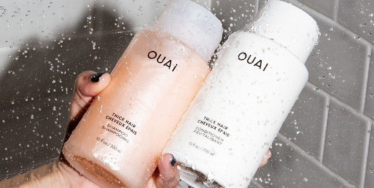 The Ouai homepage, showing its haircare and body range
