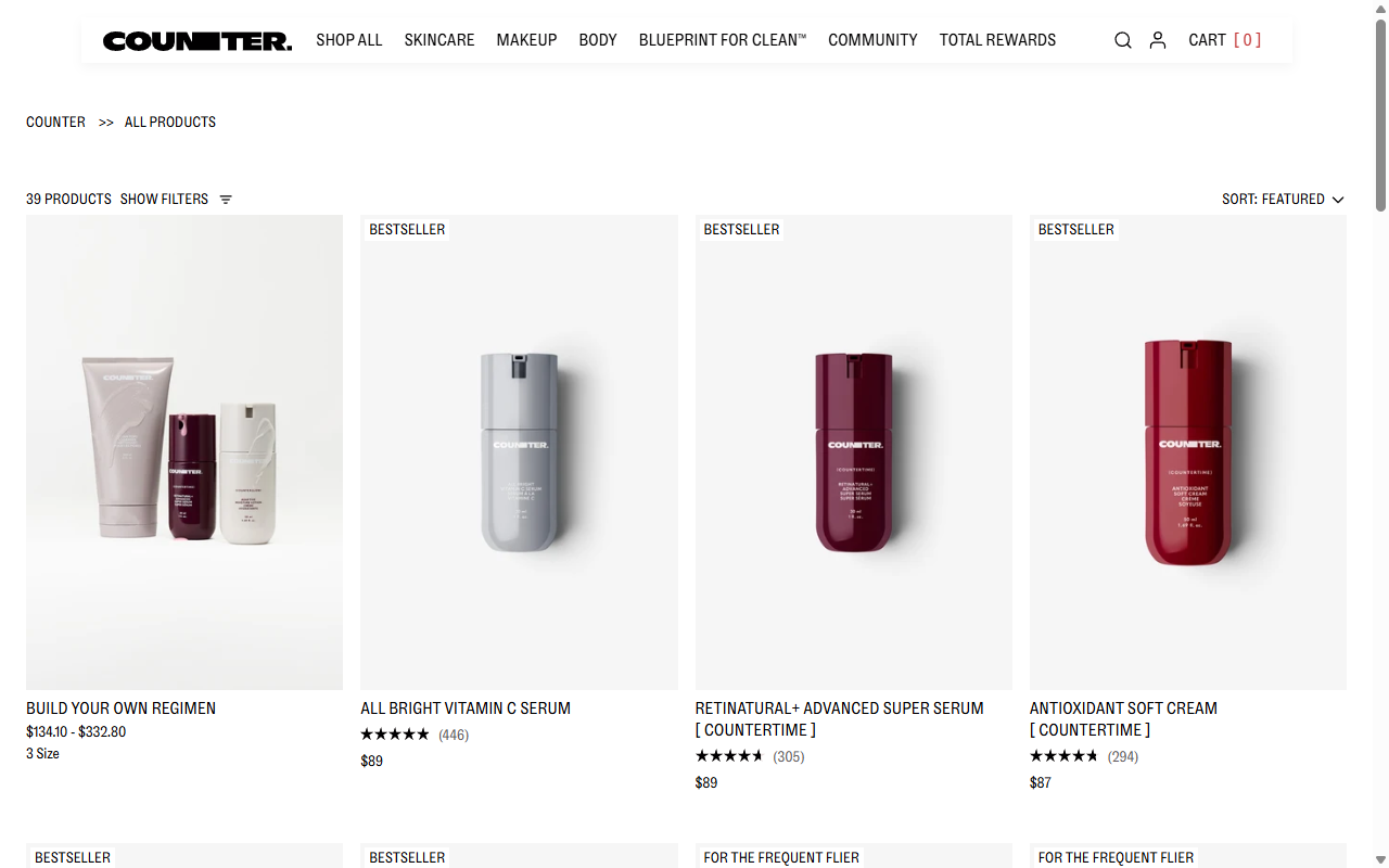 Beautycounter's about page, describing the Never List and its advocacy work