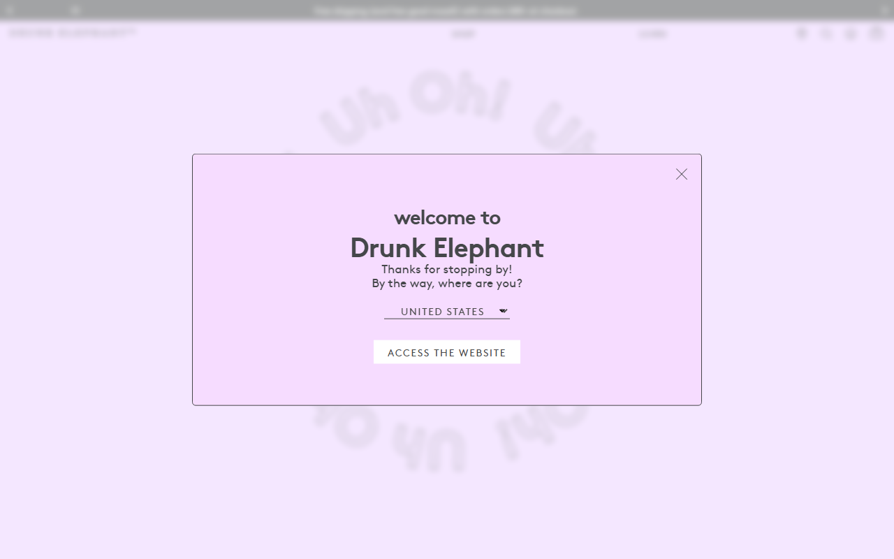 The Drunk Elephant product range, showing its colour-coded bottles