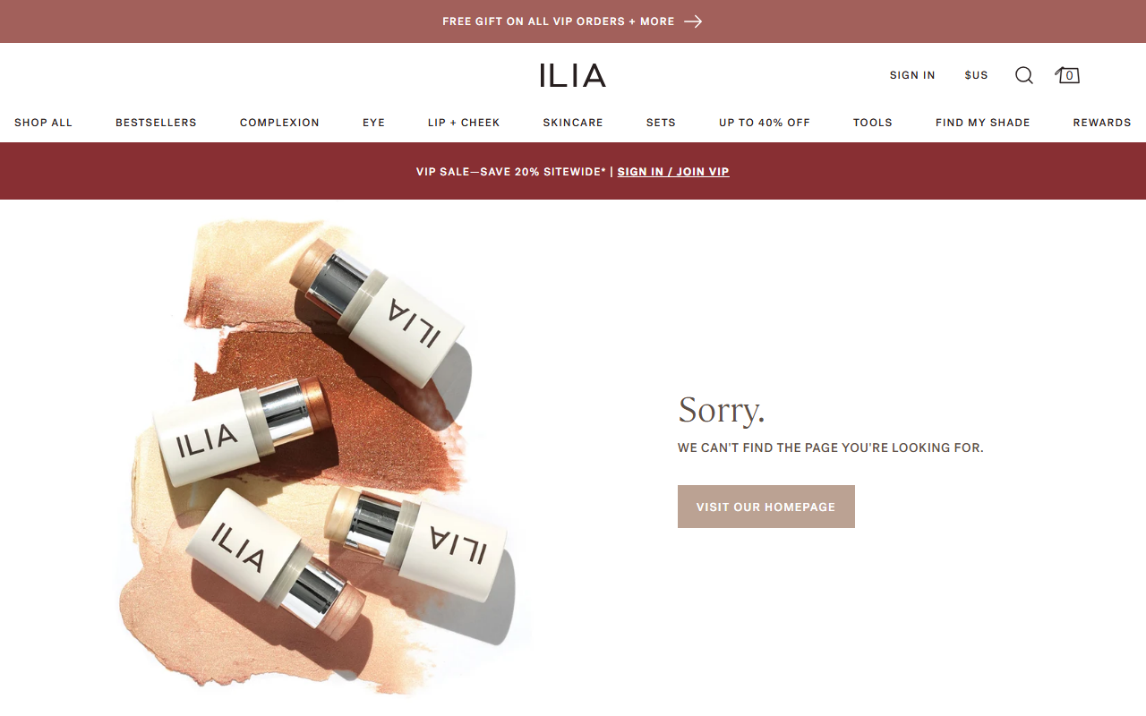 Ilia Beauty's complexion range, showing the Super Serum Skin Tint shades