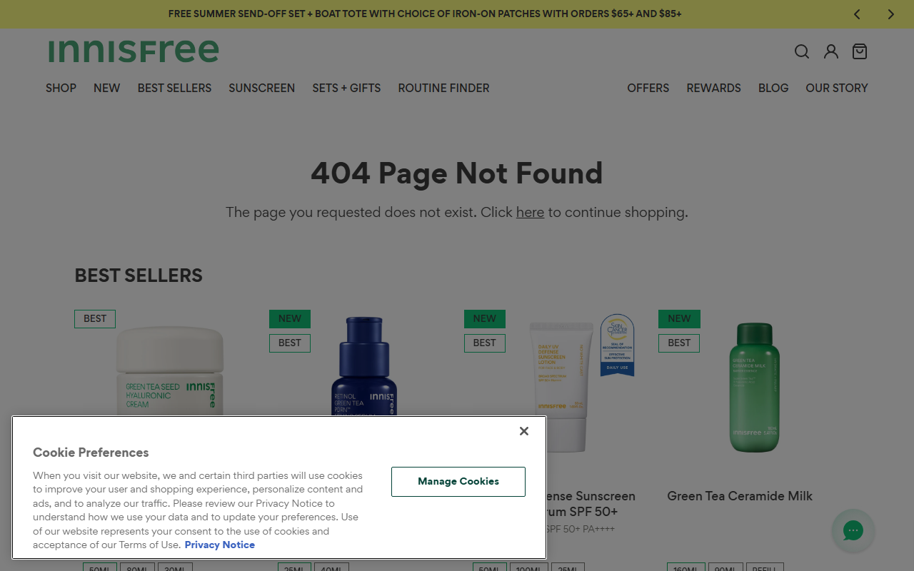 Innisfree's brand page, describing its Jeju sourcing