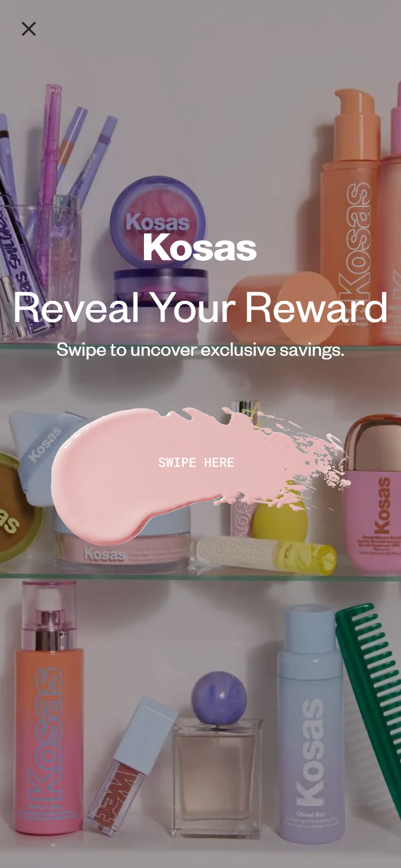 The Kosas site on a phone, showing the concealer shade finder