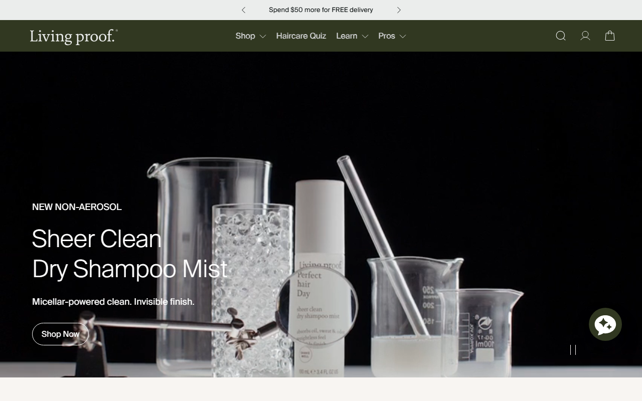 The Living Proof product range, organised by hair concern