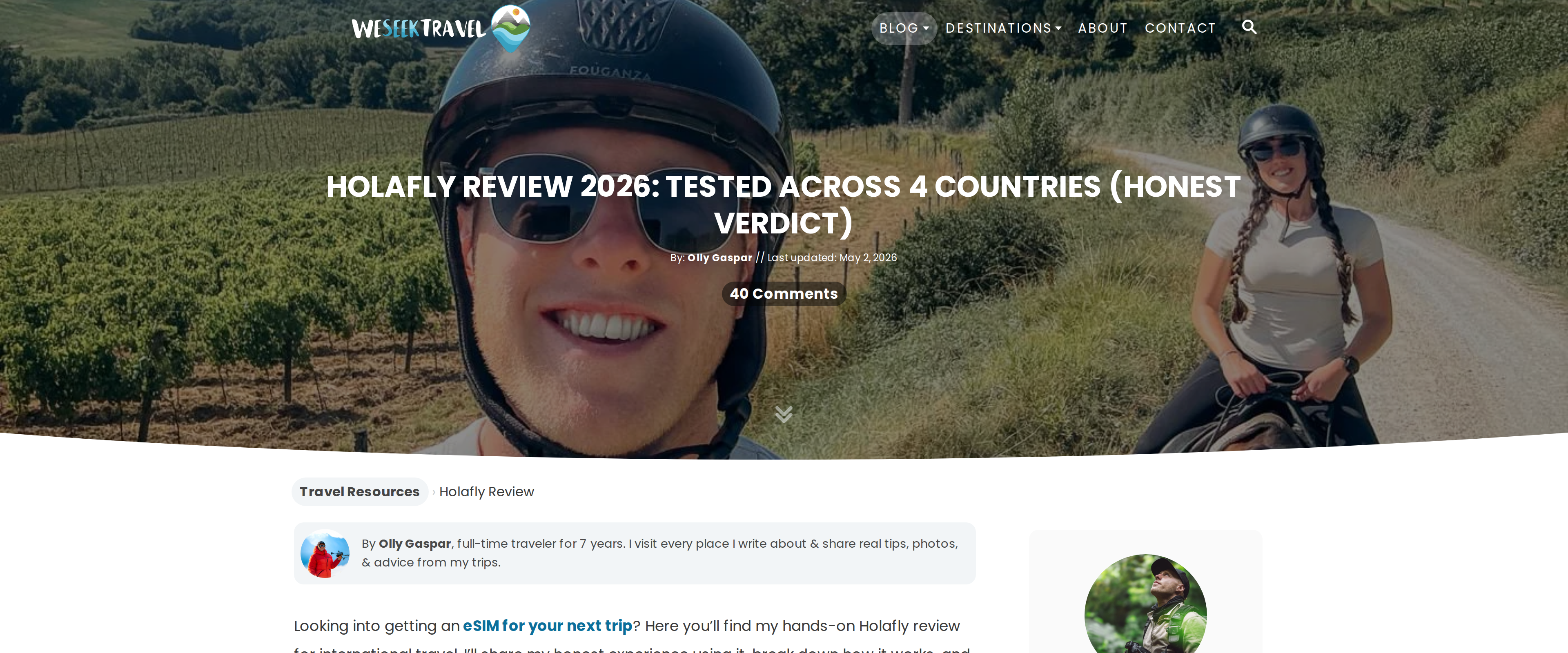 Independent Holafly review from WeSeekTravel, tested across 4 countries with an honest verdict