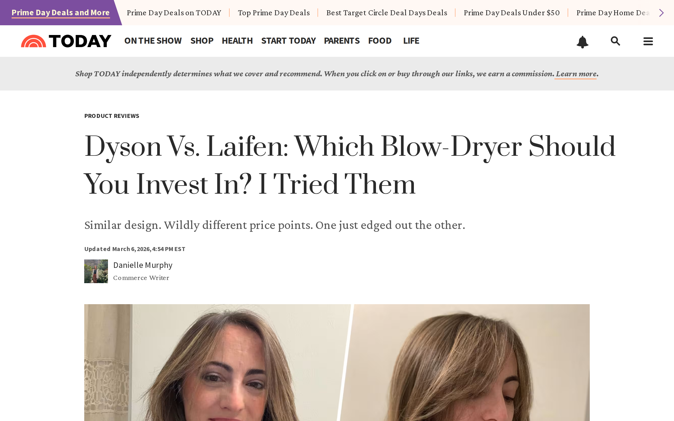 Today Shop article: Dyson vs Laifen, which blow-dryer should you invest in
