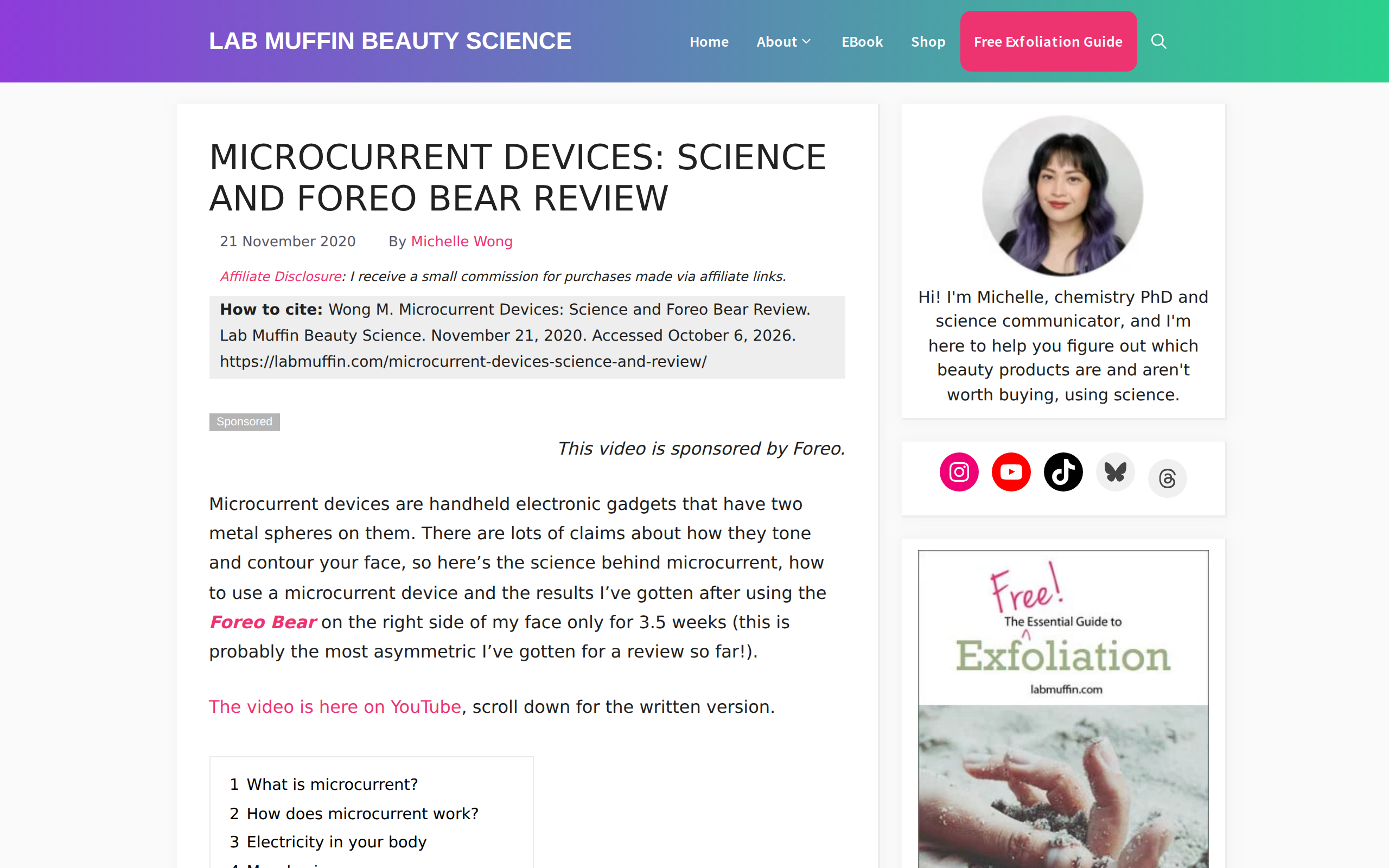 Lab Muffin's microcurrent science review