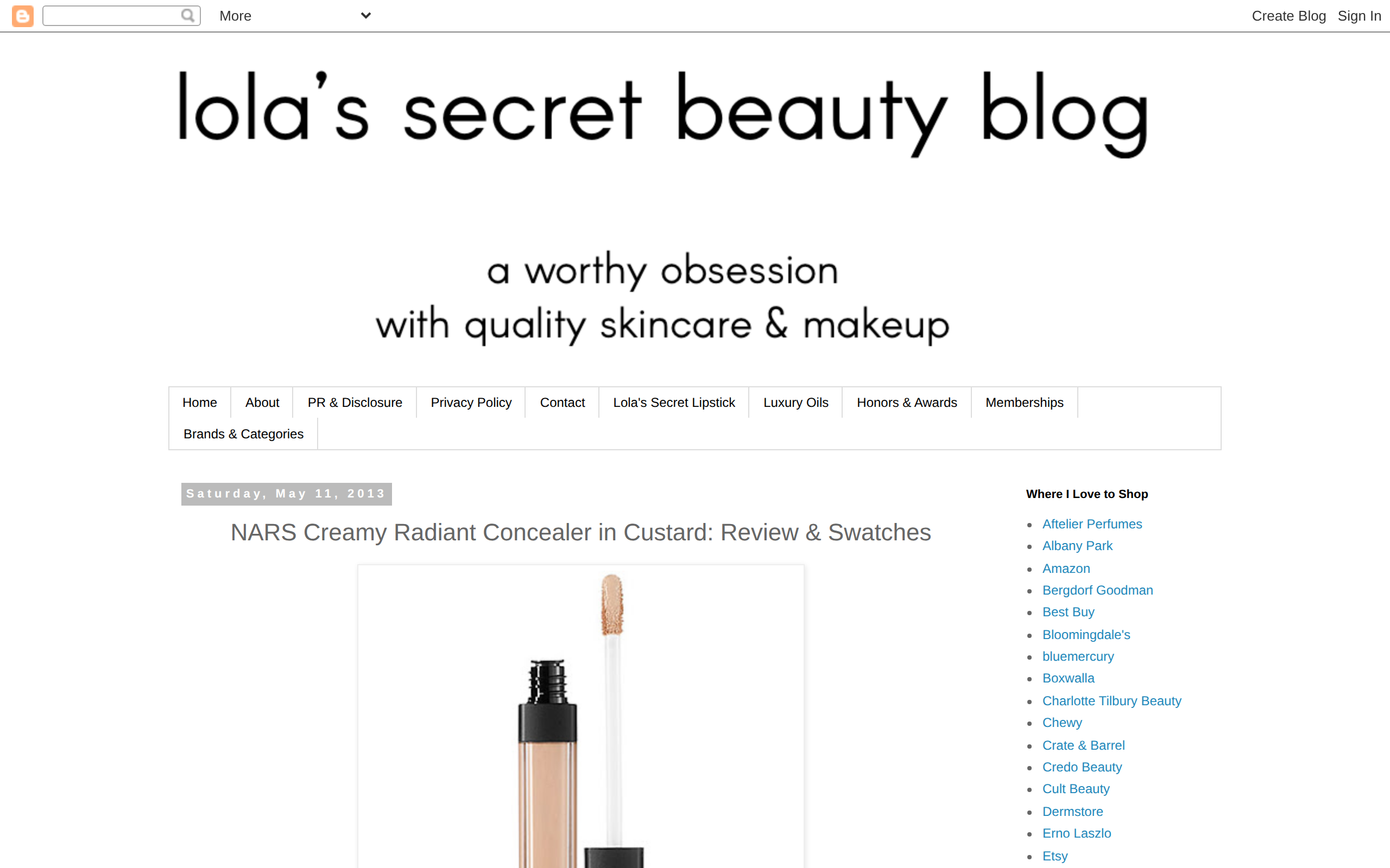 A 2013 blog review of the older NARS Creamy Radiant Concealer