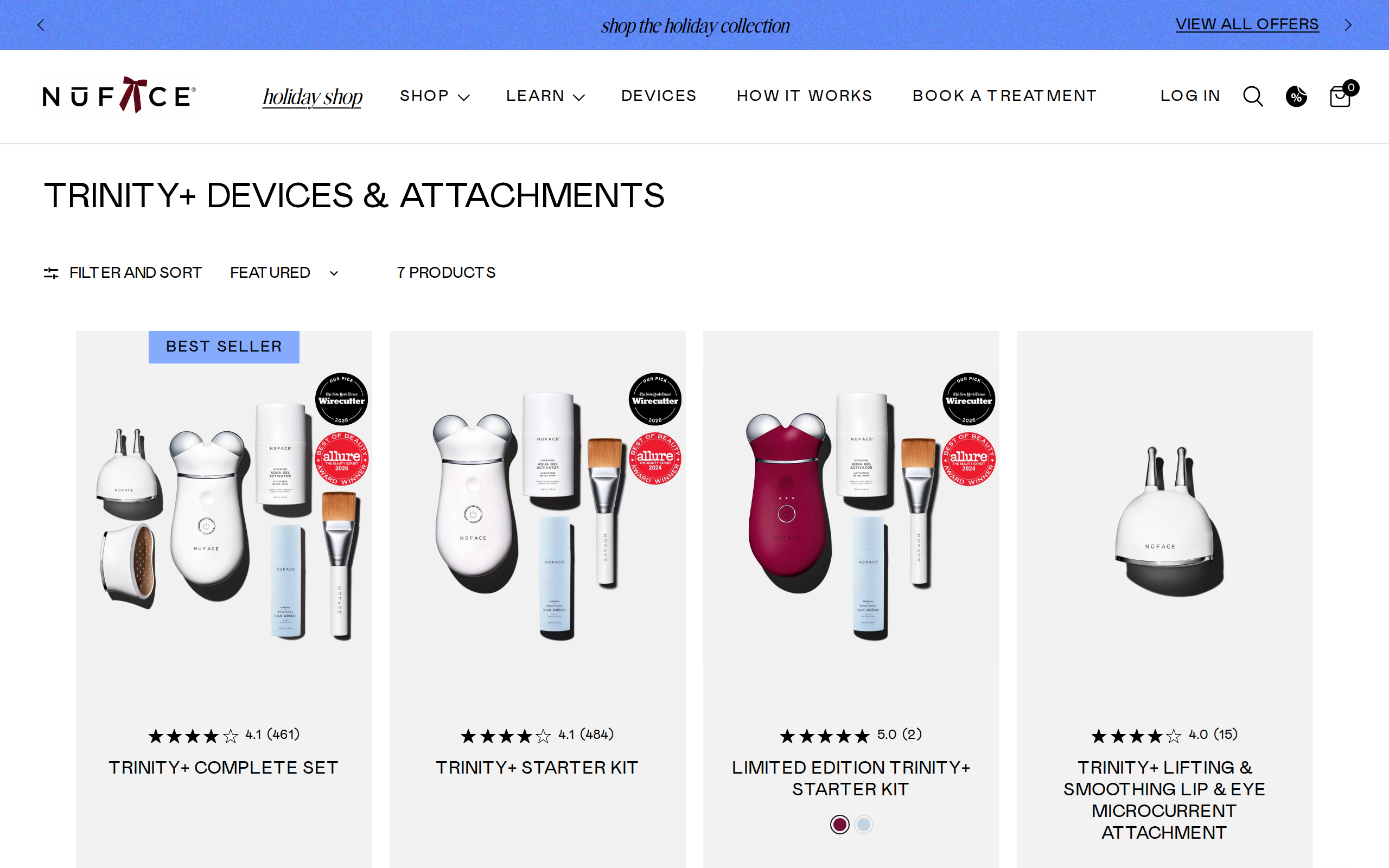 NuFACE's TRINITY+ devices and attachments collection