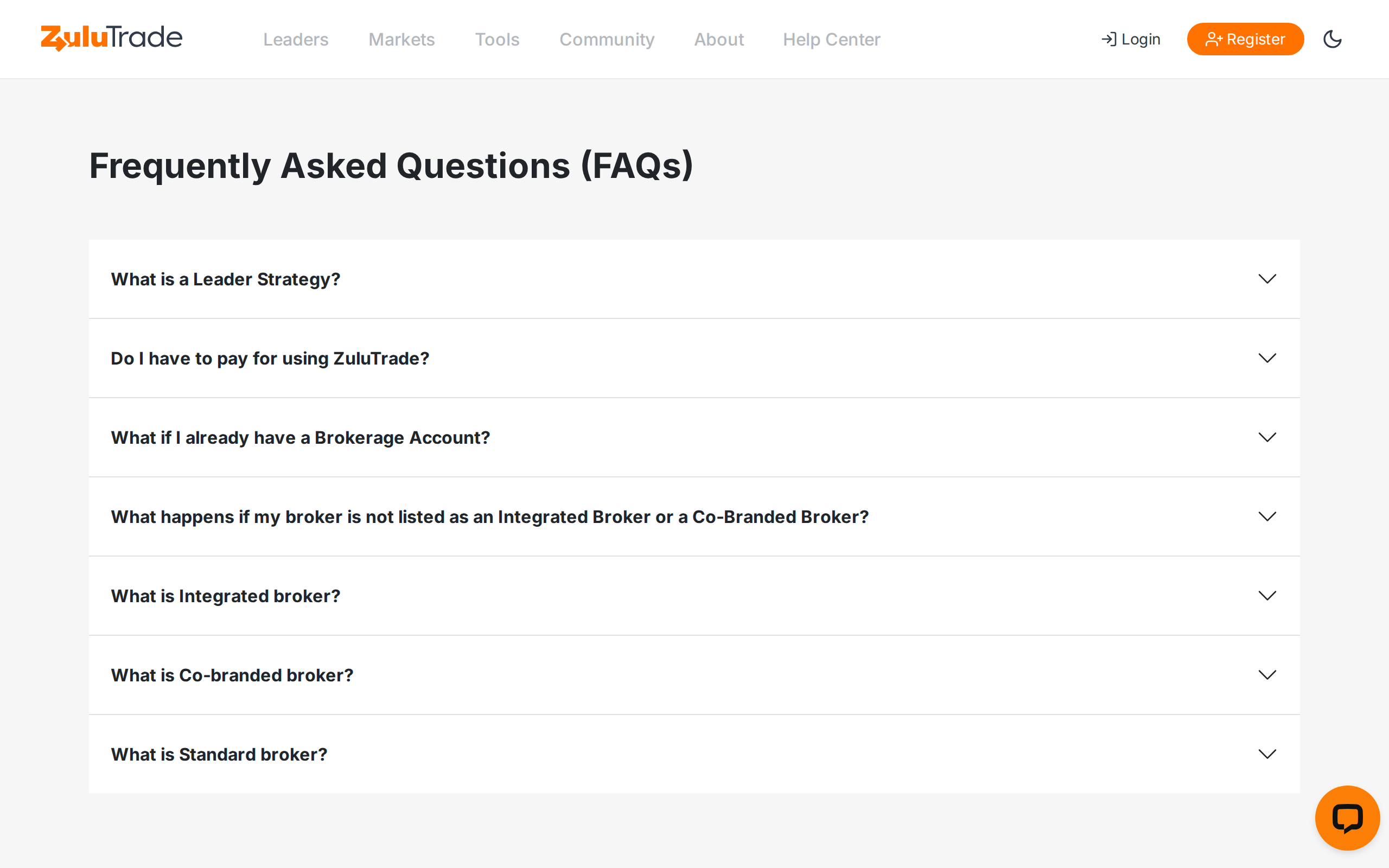ZuluTrade pricing FAQ answering Do I have to pay for using ZuluTrade
